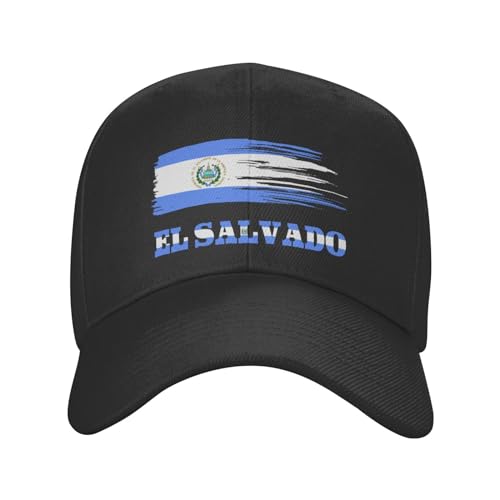 KWQDOZF Gorra de béisbol de la Bandera de El Salvador para Hombres y Mujeres, Gorra clásica Ajustable para papá, Gorra de Camionero para Correr Actividades al Aire Libre