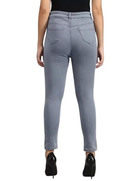 Image of Women Jeans Slim Fit Mid-Rise Clean Look Stretchable Jeans