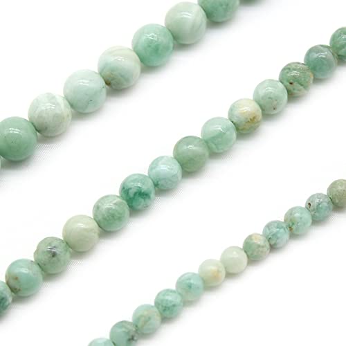 Natürliche grüne Kristall Jaspers lose Steinperlen Runde Spacer Perlen for Schmuck DIY. Bracelet Ohrringe zubehör 15 '' 39cm (Color : Green, Item Diameter : 12mm Approx 30beads)