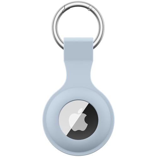 Oumida Coque AirTag Porte Clés pour Apple Airtag, Étuis en Silicone pour Apple Airtag avec Porte Clés, Mini Coque de Protection pour Apple AirTag Tracker pour Sacs à Dos