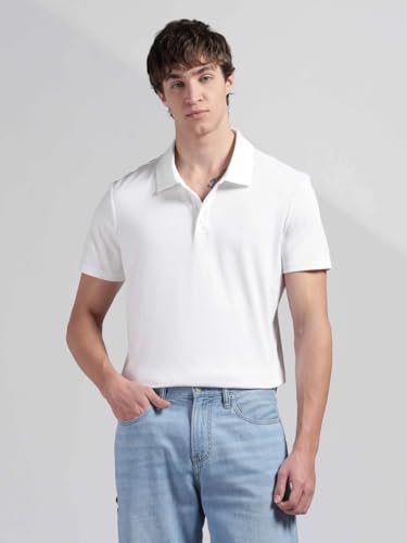 Image of Solid Slim fit Cotton Polo t-Shirt