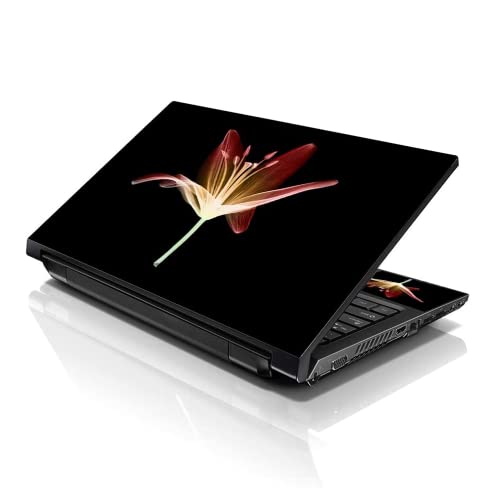 Image of LSS 17 17.3 Inches Laptop Notebook Skin Sticker with 2 Wrist Pads - Reusable Cover Protector Vinyl Sticker Cover Decal Fits 17 inch - 19 inch HP Asus Acer Samsung - Flower Color Pattern