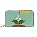 Produktbild JHGFG Mode Handtasche Reißverschluss Brieftasche Baum wachsender Kopf Lernkonzept Telefon Kupplung Geldbörse Abendkupplung Blockieren Leder Brieftasche Multi Card Organizer