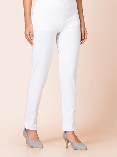 Image of Ruby Cotton Lyrcra Blend Copper Collection Straight Pants | Perfect Blend of Style and Comfort | Professional and Casual Wear #1