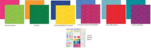 Papiers et autocollants pour scrapbooking Our Family matériel loisirs créatifs