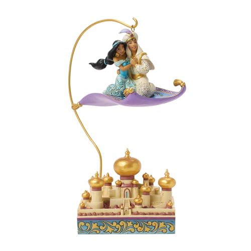 Image of Enesco Disney Traditions by Jim Shore Aladdin and Jasmine Magic Carpet Ride Light Up Figurine, 8.66 Inch, Multicolor