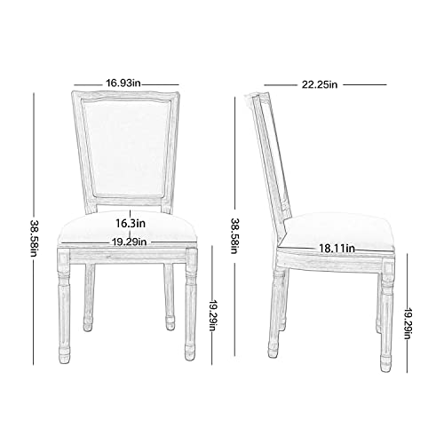 Nrizc-Farmhouse-Dining-Chairs-Set-of-4-French-Dining-Chairs-with-Square-Back-Brown-Wood-Legs-French-Bistro-Chairs-for-Dining-RoomLiving-RoomKitchenRestaurant-Dark-Grey Nrizc Farmhouse Dining Chairs Set of 4 French Dining Chairs with Square Back Brown Wood Legs French Bistro Chairs for Dining RoomLiving RoomKitchenRestaurant Dark Grey