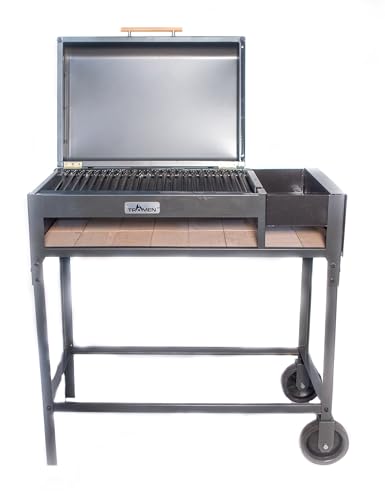 Barbacoa Portátil Tromen Chulengo | Diseño Compacto con Ruedas | Incluye 3 Módulos de Parrilla y Fogonero | Ideal para Asados al Aire Libre