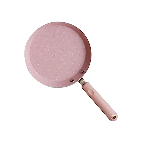DINHEAROM Sartén Antiadherente de Aluminio de Utensilio Práctico para Tortillas y Panqueques Color Rosa para Cocina y Restaurantes