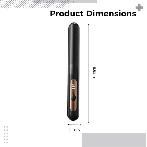 Herramienta de Estilizado de Cabello Inalámbrica, Plancha 3 en 1, Pantalla LCD, para Viaje miniatura 3