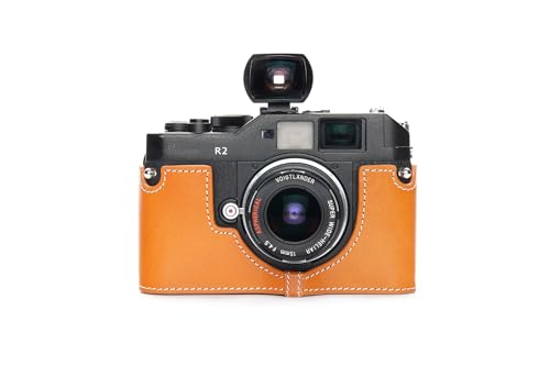 Demi-housse en cuir Voigtlander Bessa R2M R4M R3A et Rollei 35RF fait main