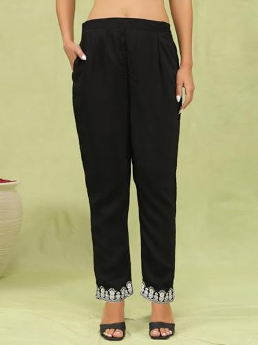 Image of VredeVogel Kurta Set with Dupatta | Viscose Roman Silk Embroidered Kurta Set for Women | Women's Ethnic Casual Kurti Set |Kurta Pant Festive Suit