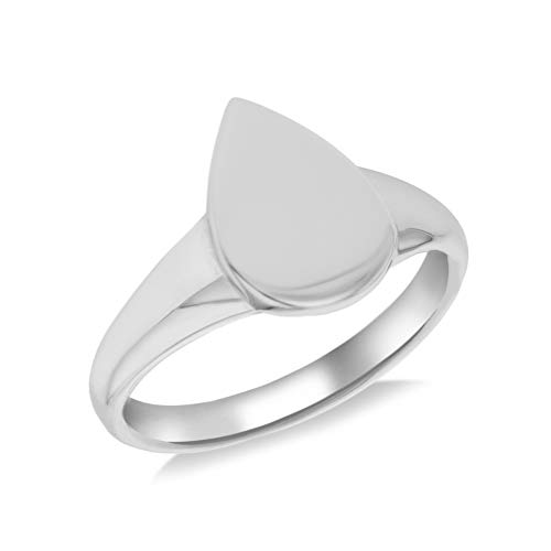 Bague sigle goutte d'eau en argent pour femme bijou rhodié Tuscany Silver 12,2mm
