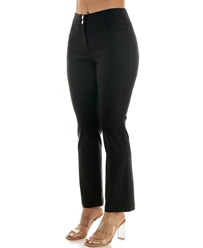 Nanette Nanette Lepore Women's Double Button Boot Cut Freedom Stretch Full Length Pant with Functional Pockets3