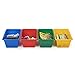 Humble Crew Toy Storage Bins for Kids, Set of 4, Primary Colors, Small - Sturdy, Colorful Plastic Storage Bins for Classroom, Playroom, Nursery, and More - Premium Toddlers Toy Organizer Bins