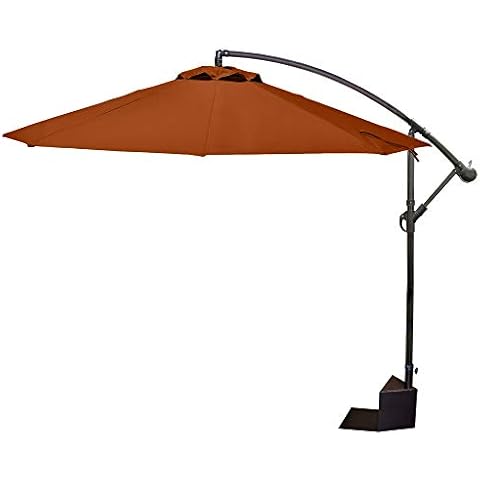 Island Umbrella Santiago Octagonal Cantilever Spa Side Umbrella, Terra Cotta Cover