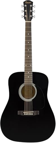 Squier SA-150 Dreadnought Acoustic Guitar, Black
