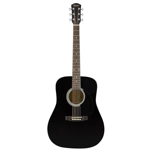 Squier SA-150 Dreadnought Acoustic Guitar, Black