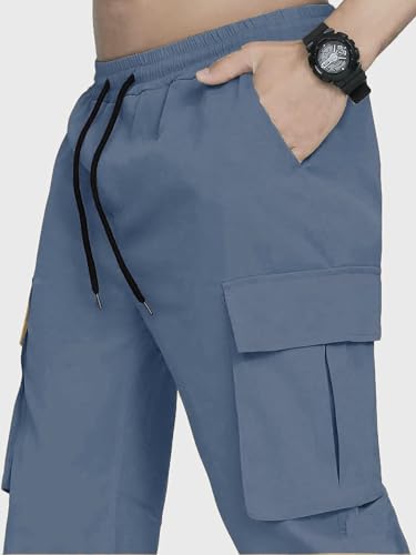Image of DEEMOON Men's Cargo Pants Outdoor Hiking Multi-Pocket Utility Long Trousers | Men's Cargo