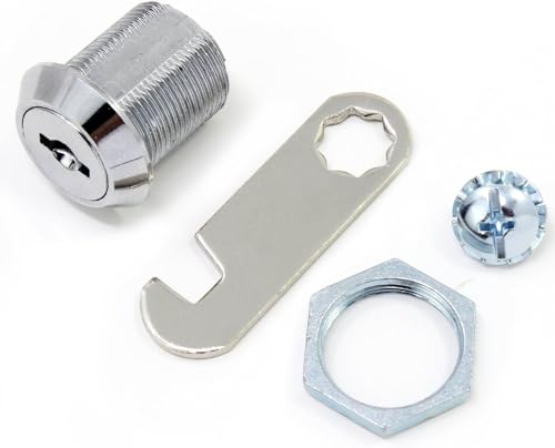Victac 25Mm Mailbox Lock, Letter Box, Cabinet, Metal Box, Toolbox, Cupboards Locker Cam Lock - Pack Of 1, Pin Tumbler, Silver