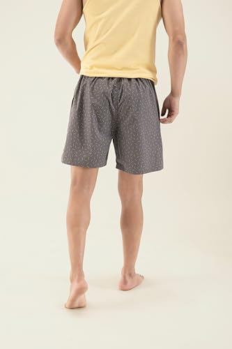 Image of DaMENSCH Regular Fit Solid 100% Soft & Durable Cotton Boxer Shorts Dual Pockets Anti-Bacterial Moisture Wicking Microfibre Waistband Ultra-Light Boxers for Men
