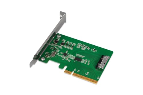 ICY DOCK PCIe 5.0 x8 NVMe Adapterkarte mit 1 x MCIO 8i (SFF-TA-1016) Anschluss & Redriver (PCIe Bifurcation erforderlich) - EXLink MB409A5