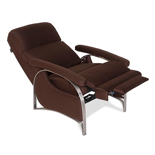 Image of Recliners India Single Seater Pushback Recliner Sofa | 3 Modes of Comfort | 645 Pushback Recliner Chair | Cushion Armrest | Living Room Recliner Sofa | 1-Year Manufacturer Warranty | Colour- Brown