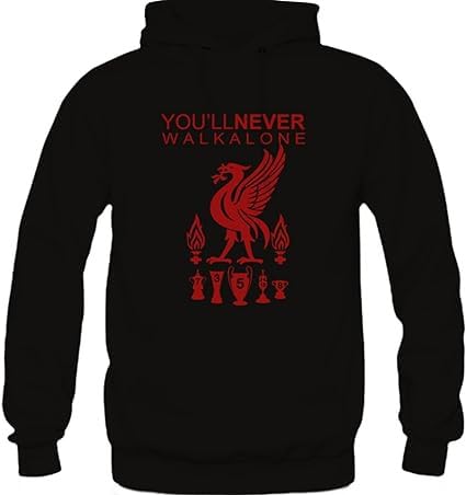 You'll never ever Walk Alone Print On Black Pullover Hoodie Sweatshirt for Unisex