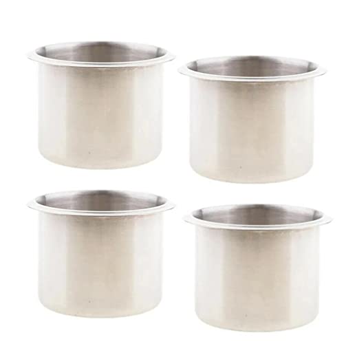 2PCS Portavasos empotrado en acero inoxidable para carro miniatura 4