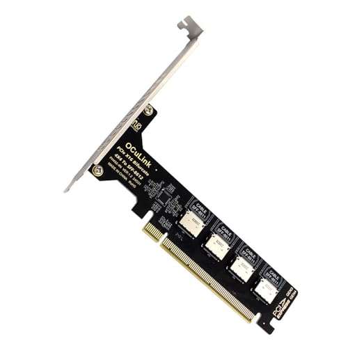 Adaptador PCIE 4.0 16x a Cuatro Oculink SFF-8612 NFHK