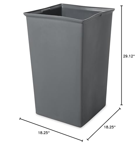Image of Rubbermaid Commercial Products Rigid Trash Can Liner, 35.5-Gallon, Gray, Garbage Can /Bin /Wastebasket Liner