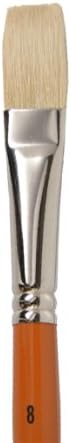 R&F Handmade Paints Encaustic Flat Paintbrush, No.8