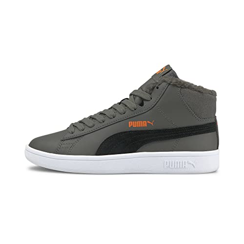 Image of Puma Unisex Kinder Smash V2 Mid L Fur Jr Sneaker, Black, 7 US
