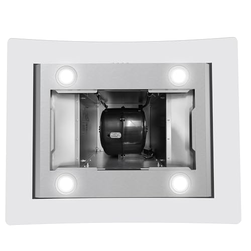 Akdy RH0680 30 Inch Island Mount Range Hood, 3-Speed Fan And Led Lights In Stainless Steel With Tempered Glass thumb #5
