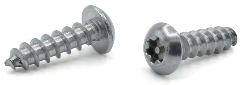 #8 x 1 1/4" Type A Self-Tapping Security Screws/Pin-in 6 Lobe/Button Head / 18-8 Stainless Steel / 2000 Pc. Carton