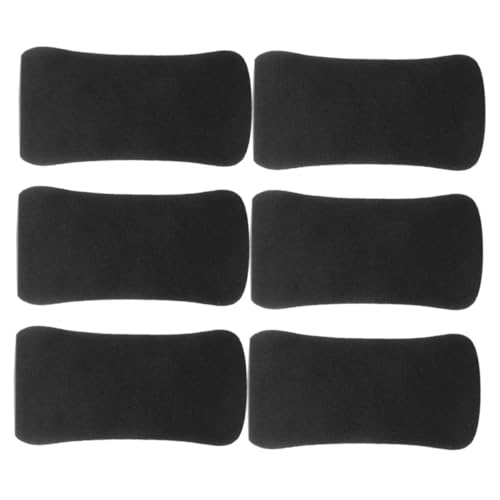 6 unidades de fundas protectoras para rodillos de fitness, recambios para almohadillas de pie en equipos de gimnasio, espuma de goma y plástico, color negro