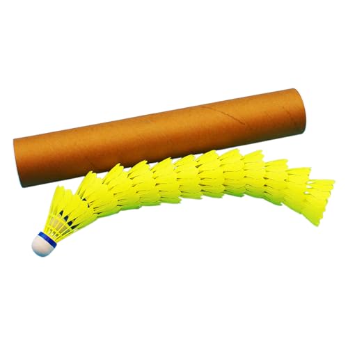 Set de bádminton interior, badminton shuttlecocks Feather,12 piezas Nylon Badminton Ball Sports Equipment | Shuttlecock de avión, accesorios deportivos para reuniones familiares, ejercicios de acondic
