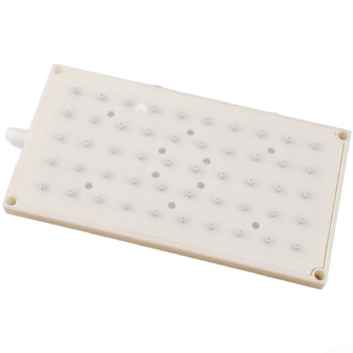 Soffione doccia in plastica a 50 fori con filettatura standard da 1/2 pollici, regolabile, colore crema, 22 x 10,9 cm, per rinnovare il bagno, include tubo di ingresso