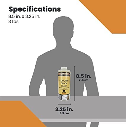 Miniatura 5 de ConSandtrate Llenador de grietas de hormigón - Bronceado con grava de guisantes - 3 libras (botella individual) para rellenar grietas de concreto en