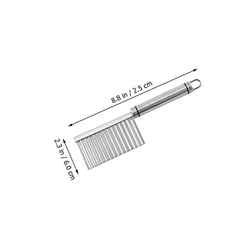 Cortador de vegetales ondulado de acero inoxidable Healifty miniatura 2