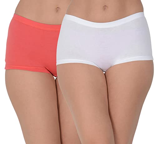 Image of EVA & JOY Women's Cotton Solid Mid-Rise Boyshort Panty