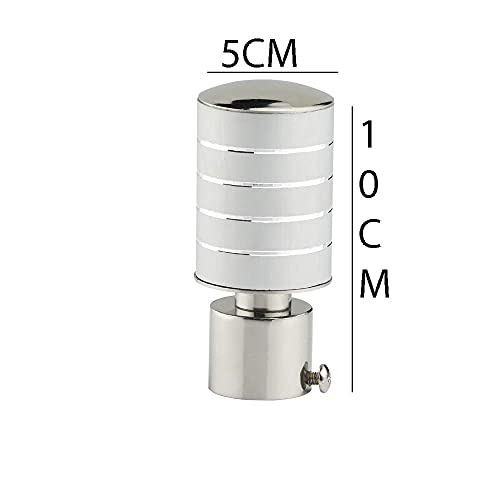 Welson Stainless Steel Curtain Bracket with Support 1 Inch Rod Pocket Finials Rod Support Fittings, Curtain Rod Holder (5 Pair Silver) - Durable Window Decor Solution for Elegant Home Interiors - Image 5