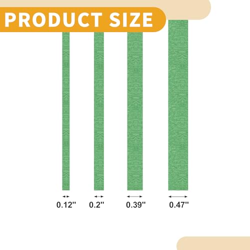 Image of 4 Pcs Painters Tape Masking Master Tape Easy Removal Green 0.3cm /0.5cm /1.0cm /1.2cm x 50m