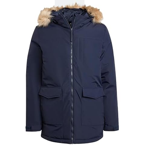 adidas Men's PAVERIC FUR PARKA in Legend Ink Cover