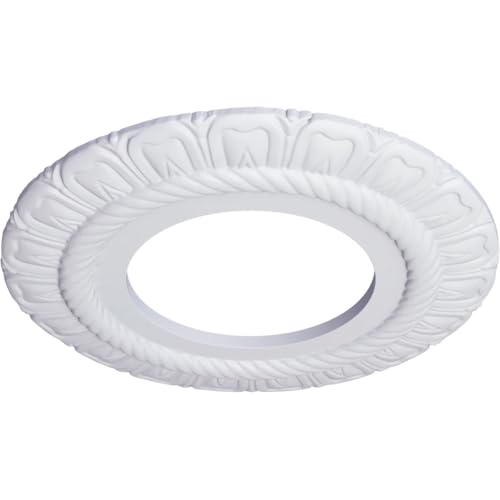 Image of Ekena Millwork CM09CL Claremont Ceiling Medallion, 9 inchOD x 4 1 /2 inchID x 1 /2 inchP, Factory Primed
