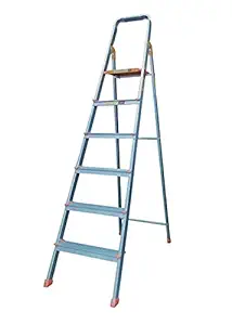 Venus Products Heavy Duty Multipurpose Foldable Step Ladder with Aluminium Platform (6 Feet)