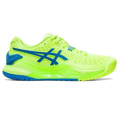 ASICS Gel-Resolution 9 UNISSEX Neon Green and Blue Shoes