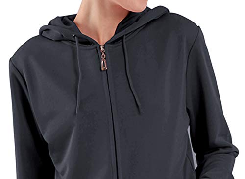 Leehanton 2 Piece Sweatsuits For Women Casual Lightweight Hoodie And Pants Sets Tracksuit Charcoal Small #TOP4