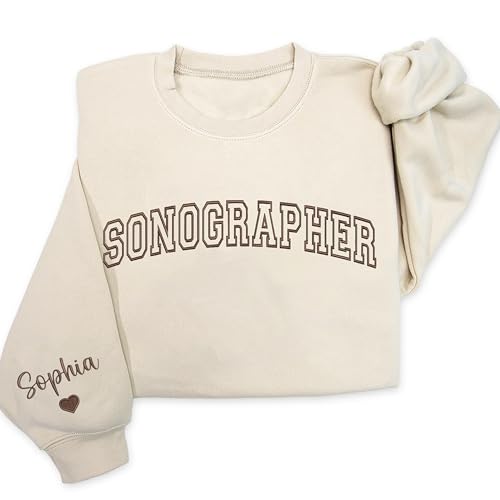 Custom Job Embroidered Sweatshirt, Personalized Job Roles Sweatshirt, Healthcare, Education, Wellness Gifts