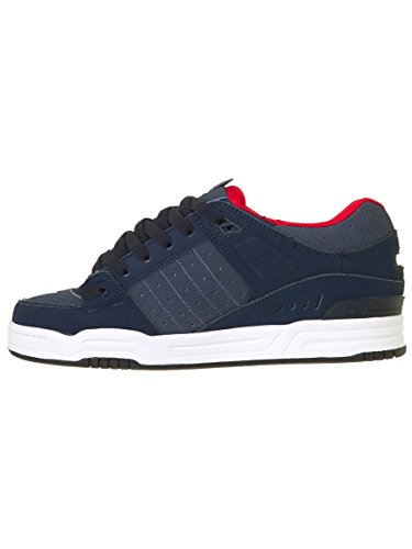 Image of Globe Fusion, Men's Skateboard Shoe, Blue Navy Red, 7 US